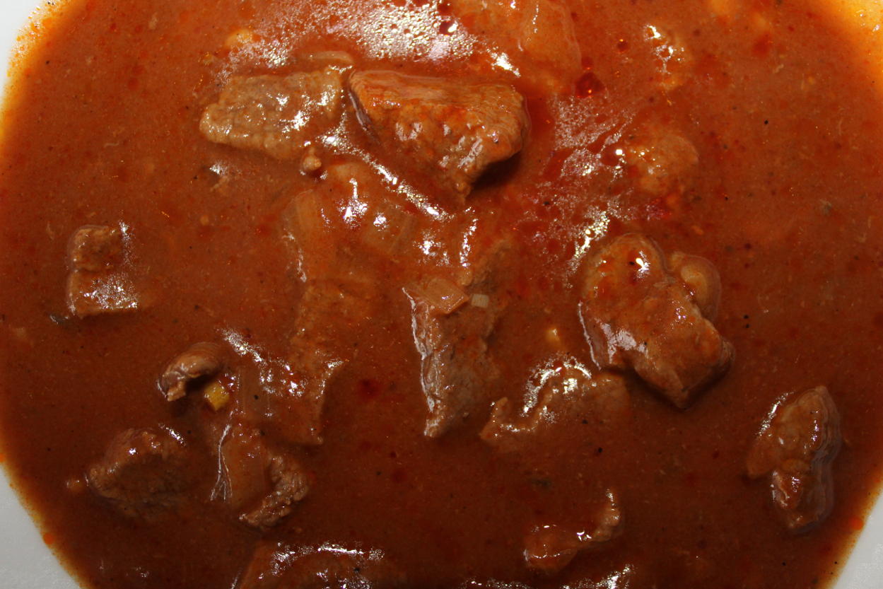 Venison meat goulash